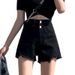 2025s Trendy Ripped Jeans Summer New Ins Style Versatile Frayed High Waist Loose Wide Leg Shorts Hot Pants For Women_ecoleips.com