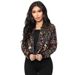 Women's Sequined Cardigan Jacket Long Sleeved Zip up Colorful Design for Parties European American Style Outerwear_ecoleips.com