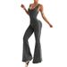Seamless One-Piece Yoga Jumpsuit With Cross Back & Animal Print For Women - High-Waisted Fitness Bodysuit For Gym, Workout, Dance_ecoleips.com