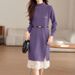 Lace & Beaded Knit Dress – Elegant Long-Sleeve Layering Piece (One Size, Polyester-Viscose Blend, Crew Neck, 4 Colors, Office-to-Event Versatility)_ecoleips.com