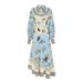 Women's Clothing Fashionable Linen Baby Collar Cardigan Big Swing Dress_ecoleips.com