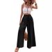 Suitable For All Seasons 2025 Summer Casual Fashion High Elastic Women's Wide-Leg Pants_ecoleips.com