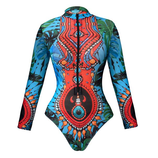 Women's Clothing Women's Long Sleeve One Piece Swimsuit Style SPF Sunscreen Long Pants Modest Coverage, Beach & Pool Ready_ecoleips.com