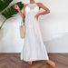 Women's Clothing New Long Skirt Solid Color Sexy Hollow Beach Skirt Swimsuit Cover Up Sun Protection Clothing_ecoleips.com
