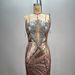Women's Clothing Design Fashion Sequin Mesh Diamond Inlaid Slim Fit Hip Hugging Evening Dress_ecoleips.com