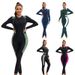 Muslim New Long Sleeved One Piece Swimsuit For Women In European And American Colors, Fully Surrounded Diving Suit Trousers Swimsuit_ecoleips.com