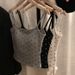 Spicy Girl Polka Dot Camisole Slim Fit Inner With Pads Beautiful Back Wrapped Chest Large U-Back Exposed Outer Wear Base_ecoleips.com