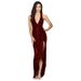 Verve Sleeveless Halter Neck Sequin Party Dress For Women_ecoleips.com