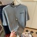 Women's White Short Sleeve T-Shirt round Neck mid Length Loose Top Trendy Versatile Spring Summer Student Fashion Half Sleeve_ecoleips.com