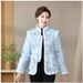 girl Winter 2024 Fleece-Lined Thickened Mom's Chinese Style Jacket New Retro Embroidered Button Coat Cotton Outerwear_ecoleips.com