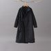 girl 2025 Winter New Artistic Waist-Cinching Diagonal Collar Thickened Warm Jacket Linen Women's Long Cotton Coat_ecoleips.com