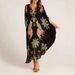 Women's Clothing New Spring V Neck Printed Loose Fashion Dress_ecoleips.com
