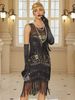 Women's Clothing Elegant A-Line Party Dress With Sequin Embroidery & Fringe Detail – Plus Size Formal Gown (Available In 5 Colors & 7 Sizes)_ecoleips.com