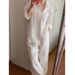 White Cotton-linen For Women, Spring/summer Korean Style, Loose, Casual, Long-sleeved, Sun-protective Shirt Jacket_ecoleips.com