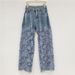 Women's Clothing Designer Lace Stitching Niche Jeans Summer New Straight Slim Retro Style Casual Trousers_ecoleips.com