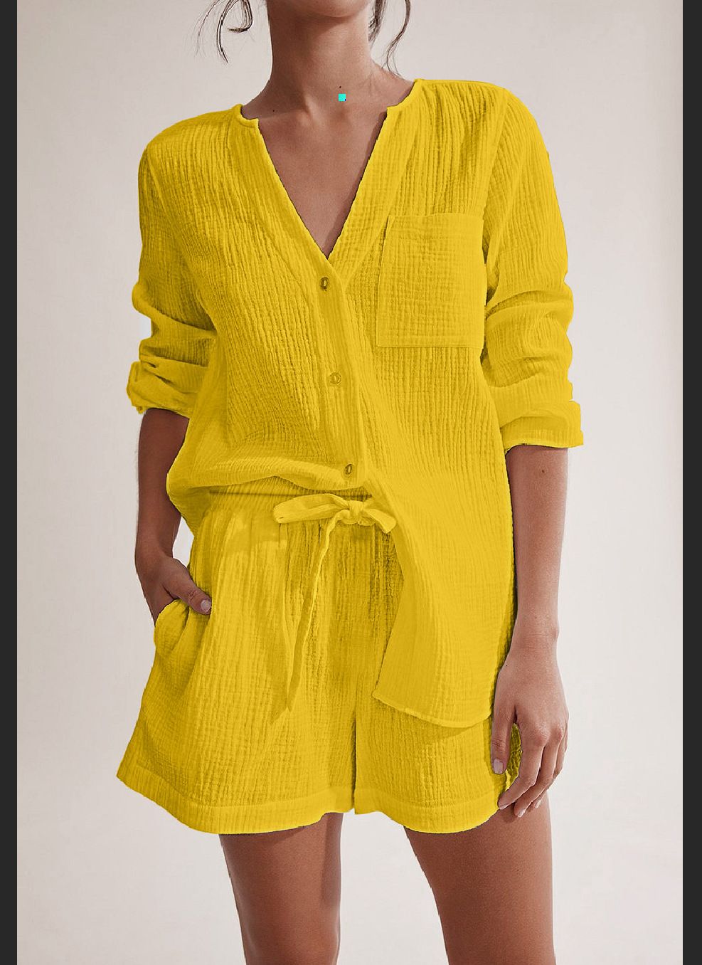 Women's Clothing Pure Cotton Pajamas Summer Shorts Sets_ecoleips.com