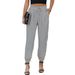 Suitable For All Seasons 2024 New High-Waisted Drawstring Cuffed For Women, Solid Color Versatile Elegant Long Casual Pants_ecoleips.com