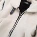 Women’s Faux Shearling Biker Jacket – French-Inspired Oversized Coat With Stand Collar (Beige)_ecoleips.com