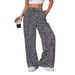 Women's Clothing Leopard Print Straight Leg Pants For Women Fashionable Wide Leg Long Trousers For Formal & Casual For Women_ecoleips.com