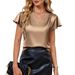 2026 European And American Foreign Trade Women's Clothing Summer New Hot-selling V-neck Chiffon Pleated Loose_ecoleips.com
