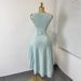 Women's French Style Sleeveless Knit Dress Water Ripple Pattern Bodycon Long Skirt Summer Style Slanted Neck Cool Silk Irregular A-Line Skirt_ecoleips.com