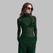 European American Cross-border 2026 Autumn And Winter New Style Stand-up Collar Solid Color Mesh Slim-fit Long-sleeve_ecoleips.com