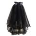 Elegant Pearl-Trimmed Black Veil For Photography, Halloween, And Bridal Styling – Multi-Layered Design With Soft Tulle Fabric_ecoleips.com
