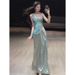 Stunning Gown Mermaid High-End Engagement Light Luxury Niche Morning Robe Female Bride Toast Cool Sensation Dress_ecoleips.com