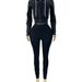 Women's Fashion Washed Zip-Up Hoodie & Yoga Pants Set – Cozy Fleece Lined Casual Sportswear Two-Piece Outfit_ecoleips.com