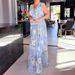 2026 European And American Foreign Trade Women's Summer New Fashion Off-shoulder Backl Printed Chiffon_ecoleips.com