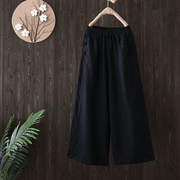Suitable For All Seasons 【】Flowing Wide-Leg For Women, Spring/Summer New Thin Style, Artistic Loose High-Waist Slimming Casual Long Pants_ecoleips.com