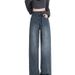 Fleece-Lined Straight-Leg Jeans For Women, Autumn And Winter New Style, Pear-Shaped Body Slimming, High-Waisted, Loose_ecoleips.com