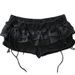 Summer Ruffled Solid Color Women's Floral Skirt Pants Shorts Set Japanese Korean Style Elastic Band Cake Style with Flower Bud Bow_ecoleips.com