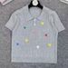 Elegant Embroidered Polo Knit Top For Women - Breathable Viscose Blend Short Sleeve Casual Summer Blouse_ecoleips.com