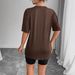 Women's Casual Round Neck Short Sleeve T-Shirt Multi-Color Style Simple Fashionable Sports Top Solid Printed Loose Fit_ecoleips.com