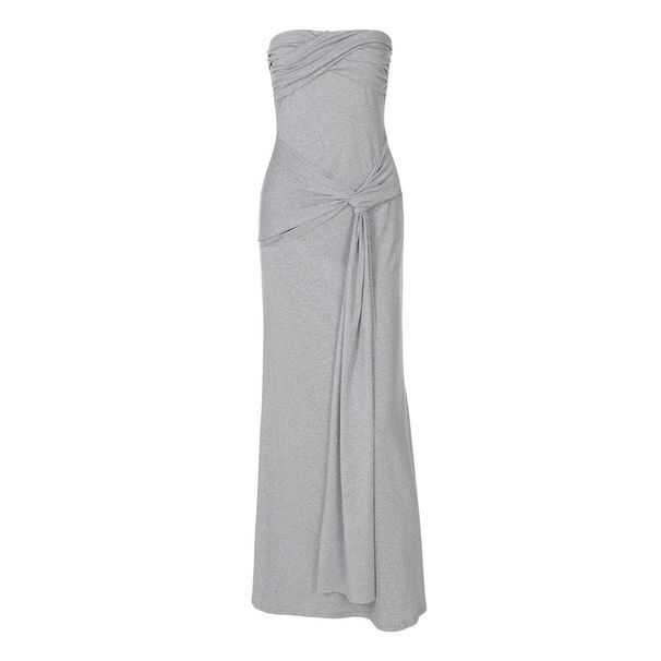 Cross-border European And American Style 2025 Spring-summer New Women's Clothing, Solid Color Slim-fit High-waisted_ecoleips.com