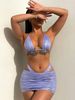 Luan Guo 223 New European And American Style Swimsuit Sexy Shimmer Fabric Three-Piece Bikini Cross-Border Swimwear_ecoleips.com