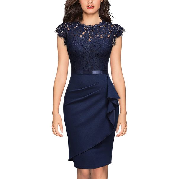Women's Clothing Bridesmaid Dress One Step Skirt Small Dress Lace Hip Dress_ecoleips.com