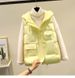 Trendy Hooded Puffer Vest For Women – Slim-Fit Quilted Sleeveless Jacket, Lightweight & Stylish (M-XXL, Khaki/Green/Black/Beige/Navy/Yellow)_ecoleips.com