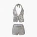 Retro Stripe Bikini Set, Two-Piece Swimsuit With Removable Padding For Women, Vintage High-Waisted Bottoms_ecoleips.com