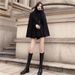 Korean-Style Black Cloak Coat With Versatile Loose Fit, Long-Length Woolen Jacket For Women_ecoleips.com