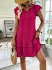 Women's Casual Solid Color Shirt Dress Summer Waist Wrapped Short Sleeve For Women Clothing_ecoleips.com