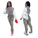 Women's Casual Printed Patchwork Short Jacket Long Sleeved Autumn Winter Fashion Style Bestseller_ecoleips.com