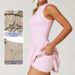 Women's Clothing Cloud Feel Faux Two Piece Stand Up Collar Dress, Outdoor Running Anti Exposure Base Layer A Line Skirt Tennis Skirt 9094_ecoleips.com