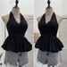 Women's Polka Dot Halter Neck Backless Tank Top With Bow Tie Waist Slimming Short Sleeve Summer Fashion Top_ecoleips.com