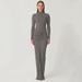 AC610 Early Spring New European And American Sexy Waist Slimming Solid Color Long Elegant Ruched Dress_ecoleips.com