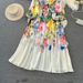 Women Single Breasted A-line Positioning Printed Dress_ecoleips.com