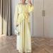Elegant plus Size Lantern Sleeve Blouse Wide Leg Pants Set Women's Stylish Two Piece Outfit_ecoleips.com