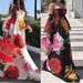 Women's Clothing Sexy Top Printed Long Skirt Dress_ecoleips.com