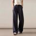 Suitable For All Seasons Si BC Style Linen Tencel Cotton Wide-Leg Casual For Women Old Money Loose Feel Waistband Wide Edge Straight Long_ecoleips.com